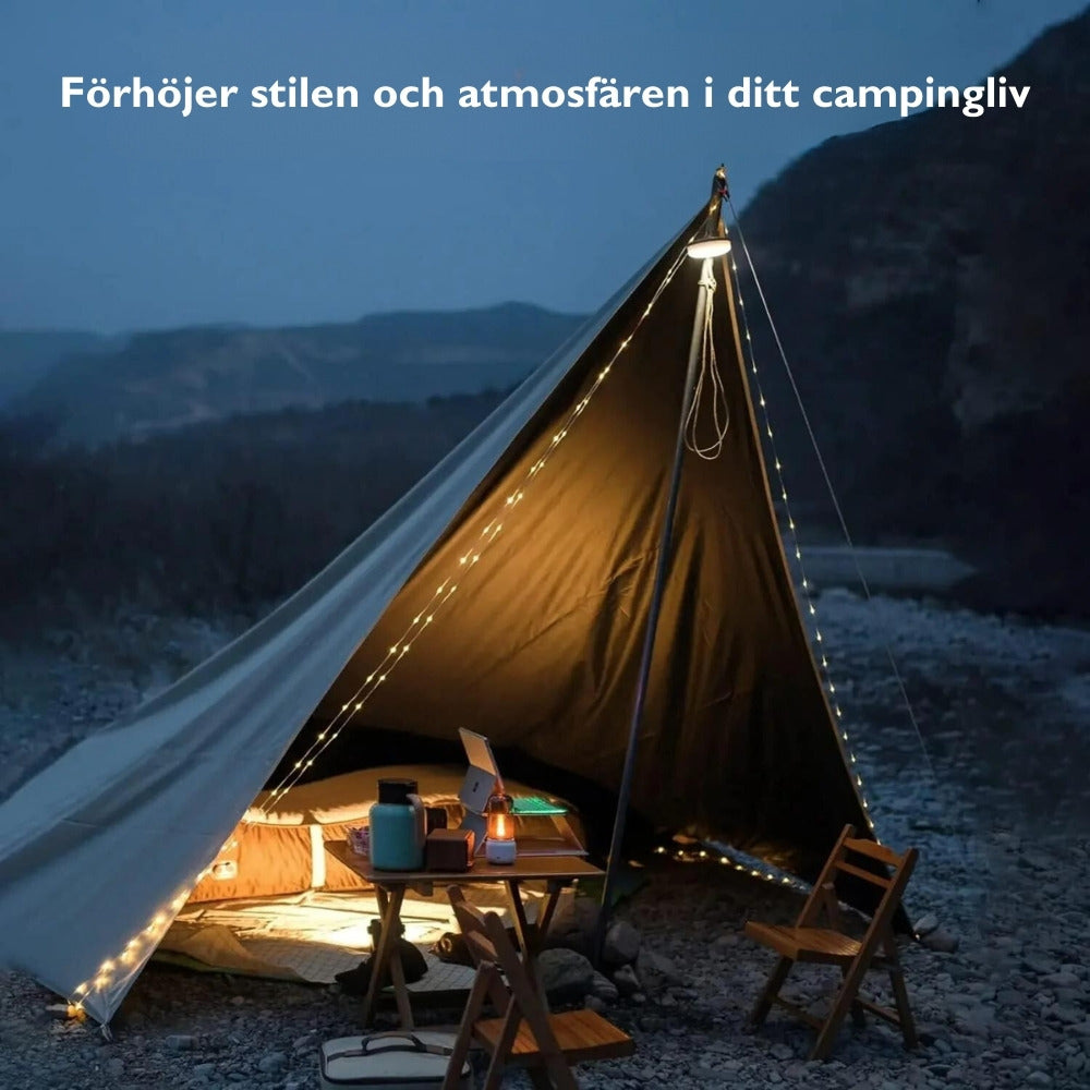 Hoprullbar LED-Slinga (10m) | Campingbelysning