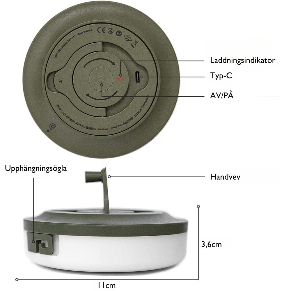 Hoprullbar LED-Slinga (10m) | Campingbelysning